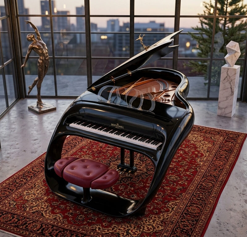 Schimmel K208 Semi-Concert Grand Pegasus - Art Collection 1