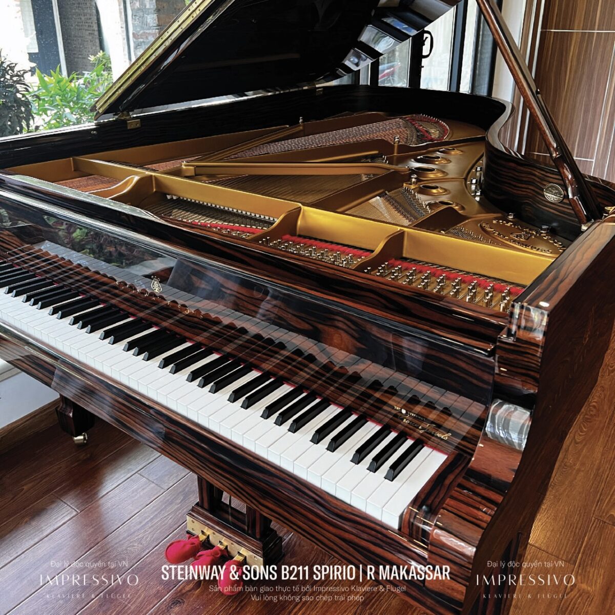 Steinway & Sons Spirio | R Model B211 Makassar Ebony 8