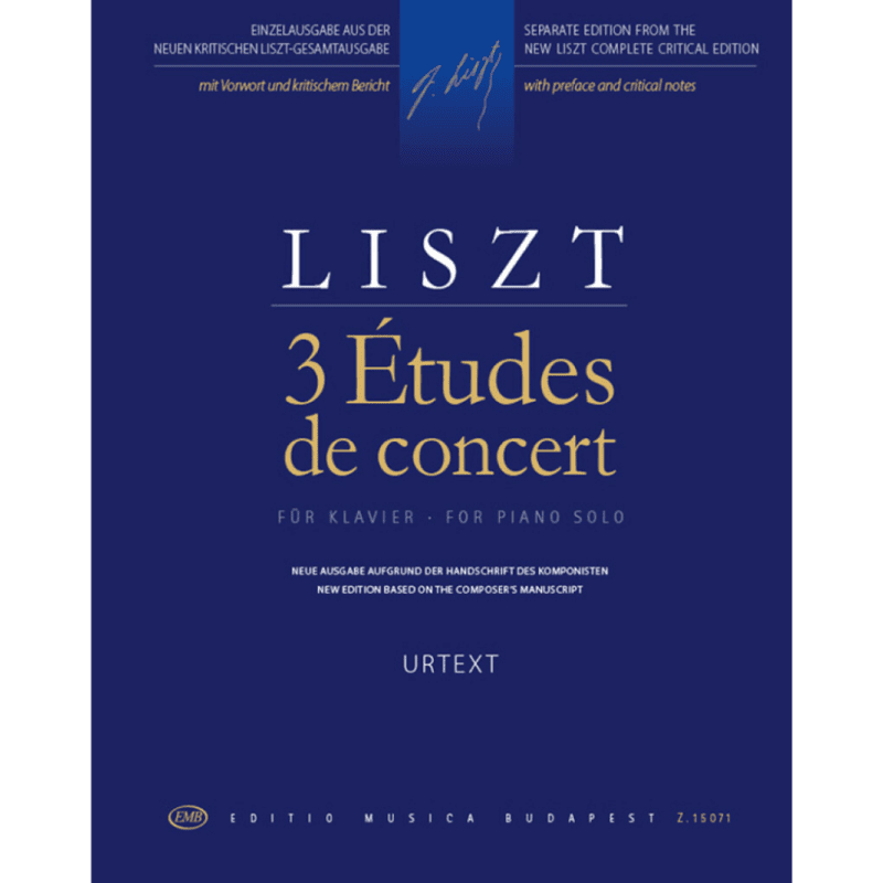 LISZT 3 ÉTUDES DE CONCERT