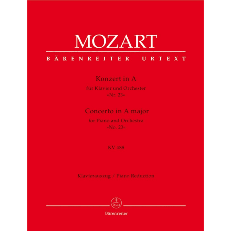 MOZART CONCERTO FOR PIANO NO.23 IN A MAJOR KV 488