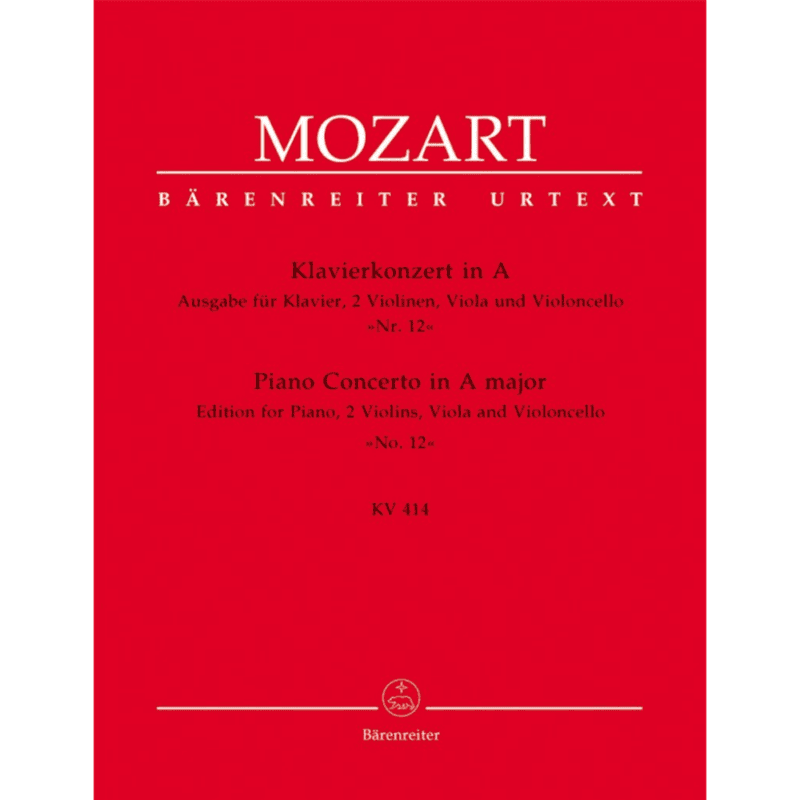 MOZART PIANO CONCERTO NO. 12 IN A MAJOR K.414