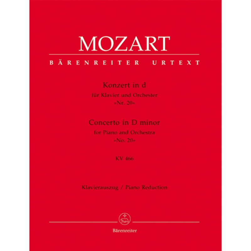 MOZART PIANO CONCERTO NO. 20 IN D MINOR K. 466