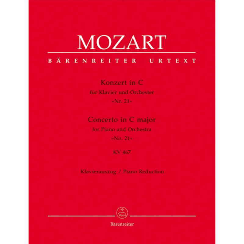 MOZART PIANO CONCERTO NO. 21 IN C MAJOR KV 467